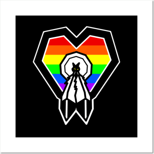 Two-Spirit Rainbow Pride - 2 Spirit Symbol - Gender Sexuality - Two Spirit Posters and Art